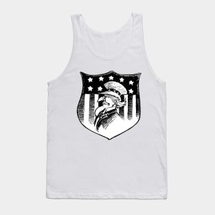 Vintage Patriotic Uncle Sam and American Flag Tank Top